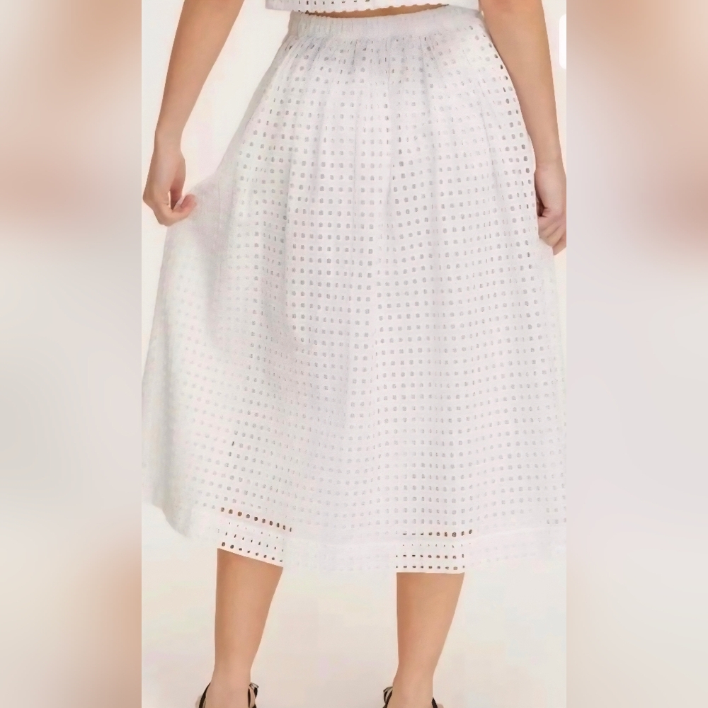 NWT Kate Spade New York x Target Eyelet Volume Midi Skirt 1X - Picture 3 of 6